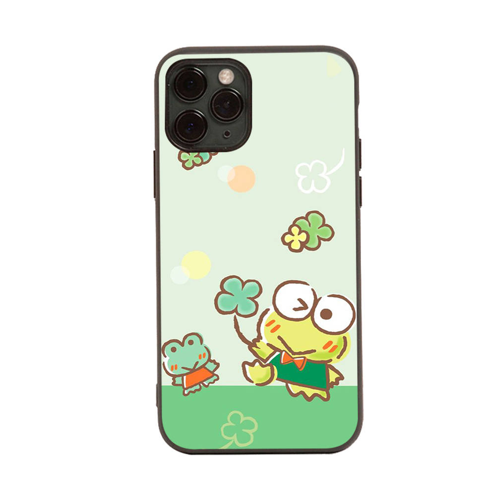 HK18 Cute Keroppi Black Sofe Case for Samsung Note 20 Lite S24 Ultra S23 A03 A05 A06 A11 A71 A15 A16 A13 A24 A25 A33 A52 A53 A50 M55 M35 Plus