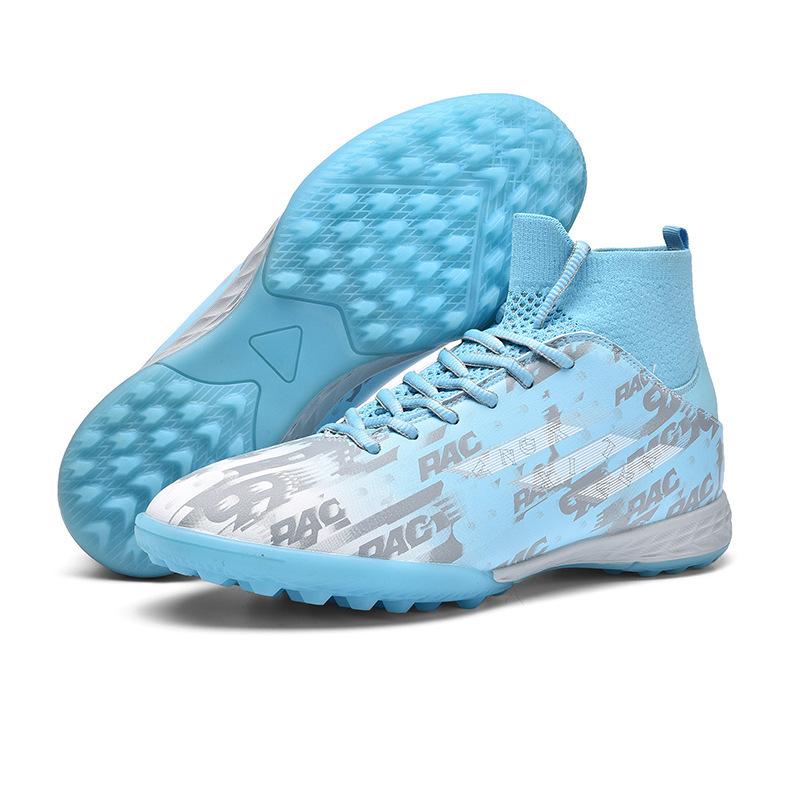 Футбольные бутсы мужские высокие шипы тренировочные для школьников длинные шипы молодежные искусственная трава детские тренировочные