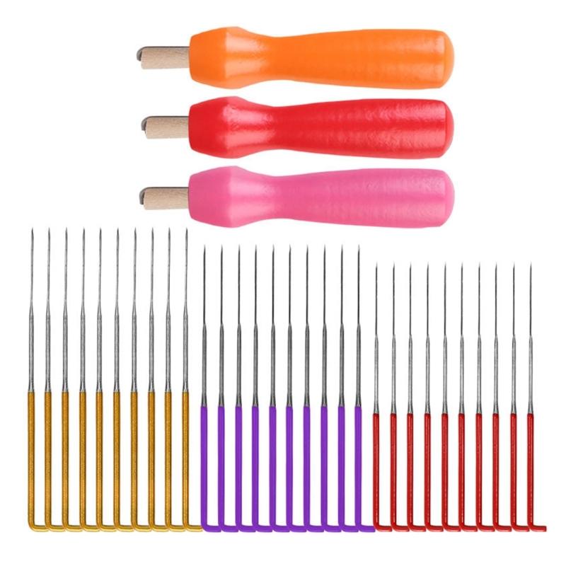 Felting Needle Kits with Wooden Handle for Needle Felting Beginner Felting Starter Kits for Beginner DIY Wool Craft