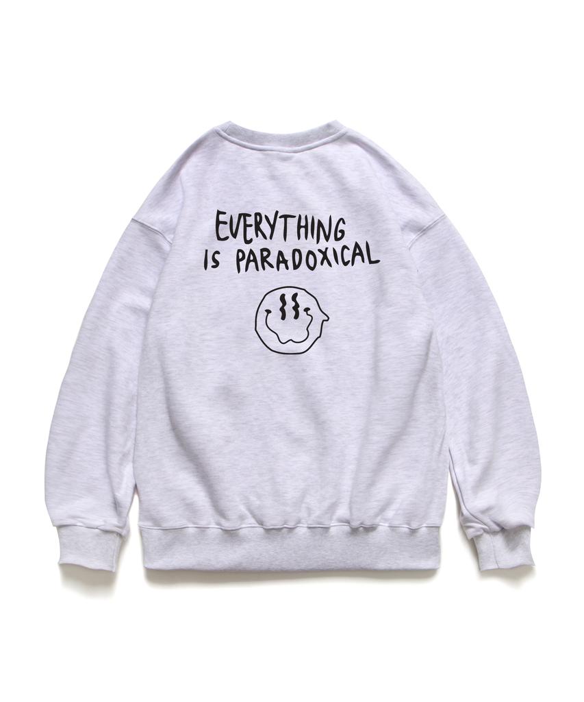 ABNORMALTHING Smile Crewneck Light Grey