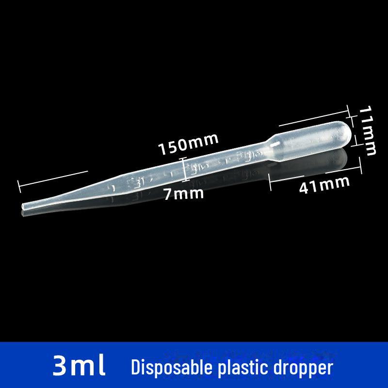 100-pack Disposable Plastic Graduated Pipettes: 3ml, 2ml, 1ml, 5ml.