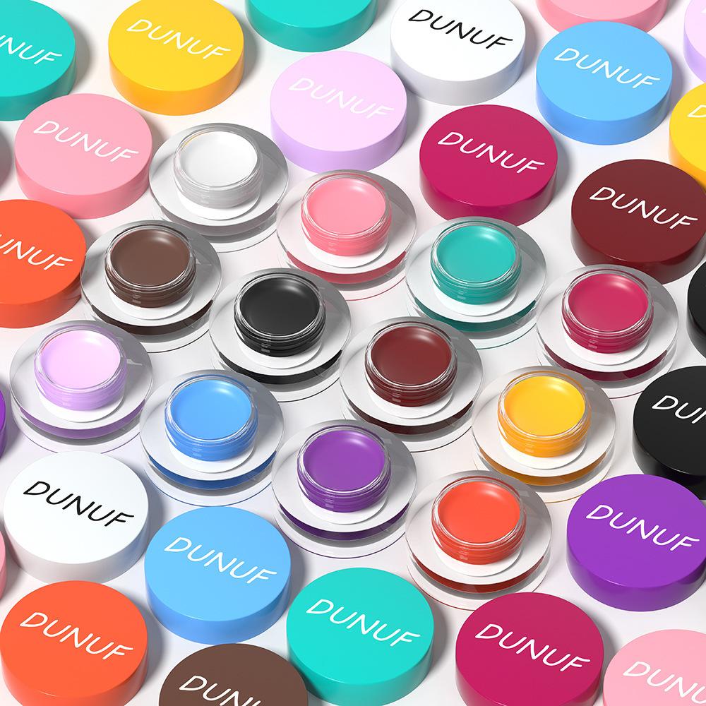 18-Color Cream Pigment Makeup Set with Brush & Brow Spoolie – Multi-Purpose Eyeshadow, Eyeliner, Brow, Face Paint & Hair Dye – Vibrant, Waterproof,