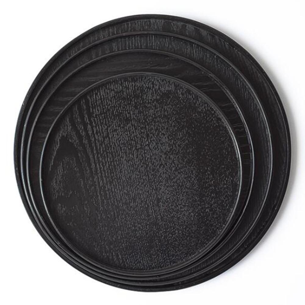 Круглый сервировочный поднос Деревянная тарелка для еды Кухонные аксессуары Поднос для чая Ресторан