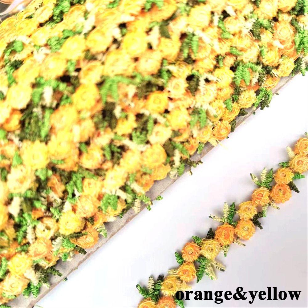 DIY Craft Wedding Dress Sewing Ribbons Fabric Trim Embroidered Flower Lace Trim Water soluble