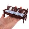 1:12 Miniature Furniture Doll House Wooden Sofa with 4 Pillows For Dolls Children Role Play Toy Dollhouse Miniature Furniture