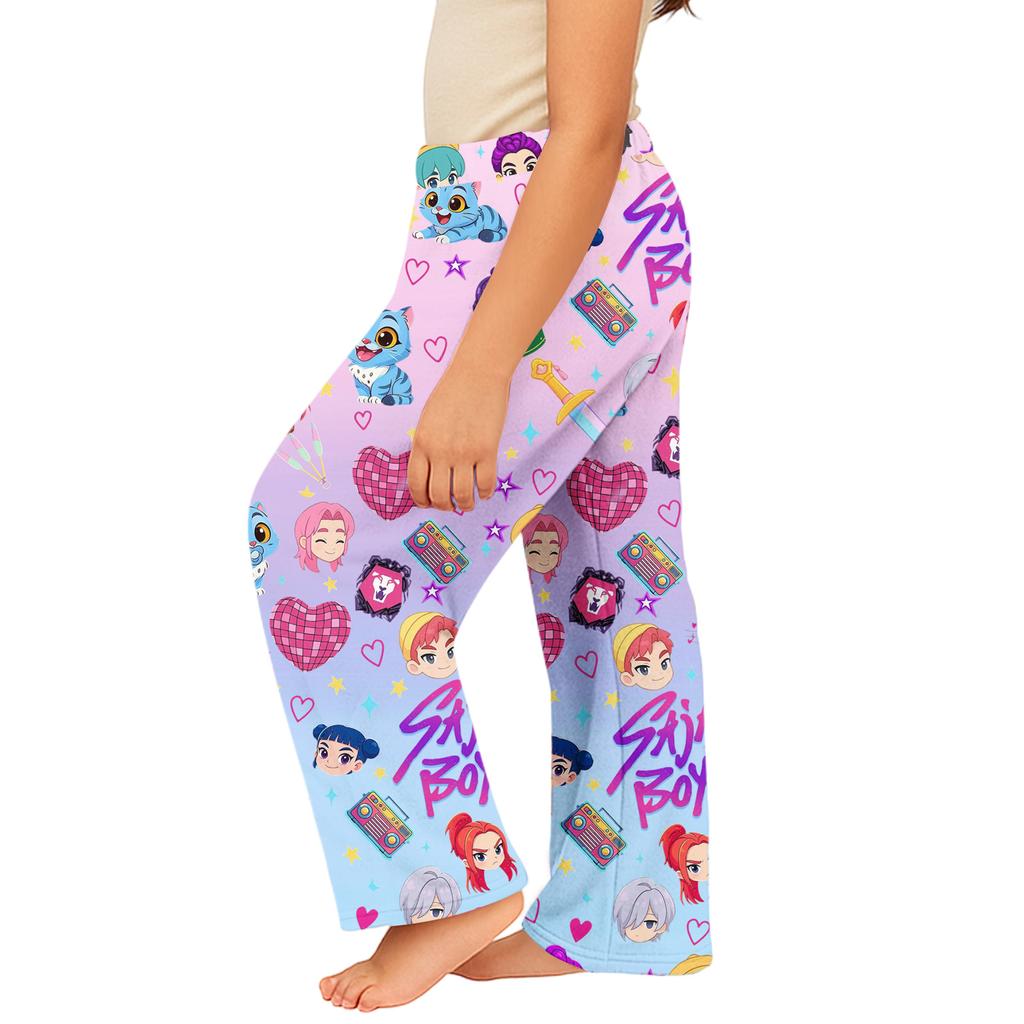 Детские зимние брюки полной длины с длинным рождественским принтом