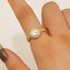 Trendy Creative Micro-inlay Zircon Watch-shaped Opening Rings for Men Women Stainless Steel Couple Finger Designer Jewelry Gifts