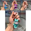 Adorable Cartoon Rabbit Keychain Cute 3d Key Ring For Car Keys In Pink