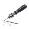 Drill Chuck Hand Drill Set with 1.5/2.0/3.0/4.0/5.0mm Bits Manual Drilling Tool Multifunction Hand Twist Drill DIY Tool