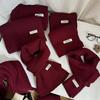 Luochi Knitting Ангора Красный Искусственный Кашемир Женский Зимний Шарф - Теплый Корейский Стиль Шейный Платок