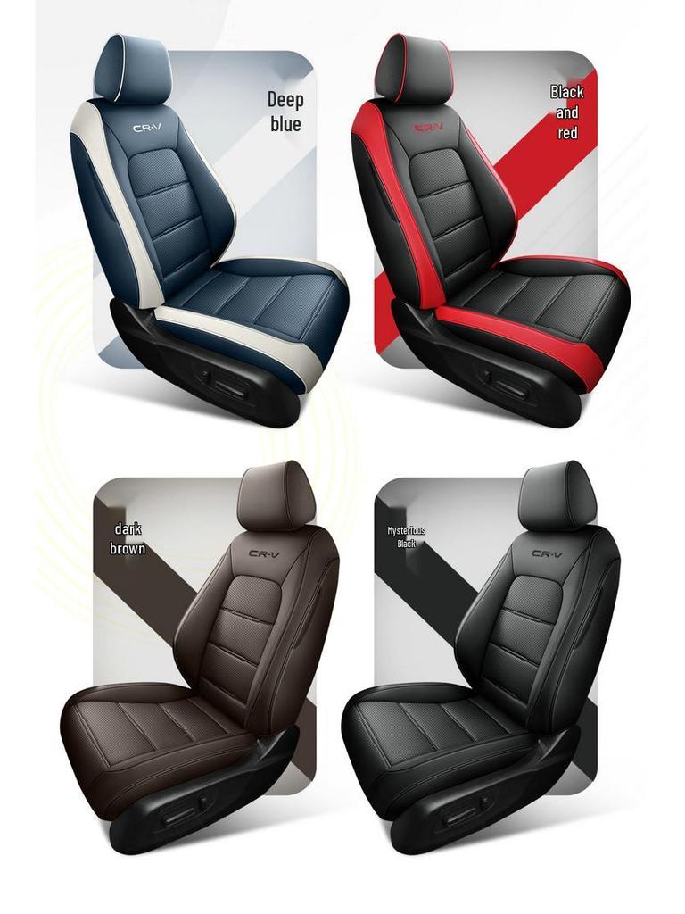 Custom Fit Leather Seat Cushions for 23 Honda CRV Models - Five-Seater, All-Season, Full Coverage.