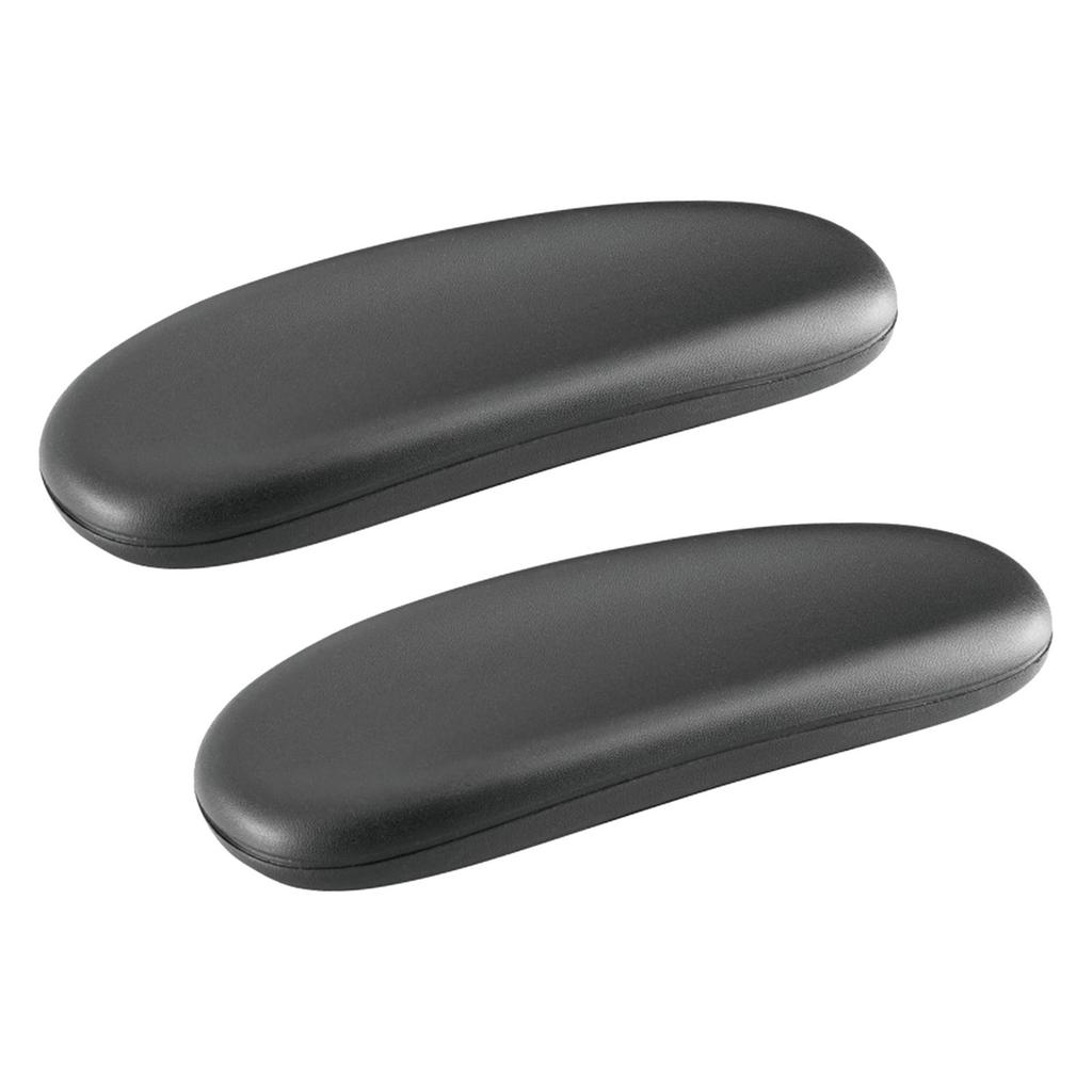 2 Replacement Gaming Chair Armrest Pads Easy to Install Simple Line Accessories Black PU Universal