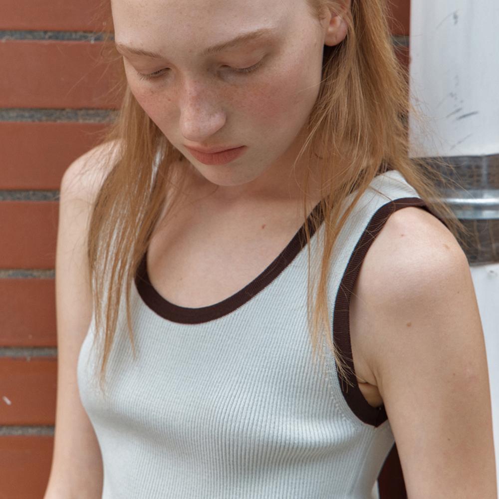 Безрукавный вязаный топ Elssibeui с цветовыми блоками_Мятный