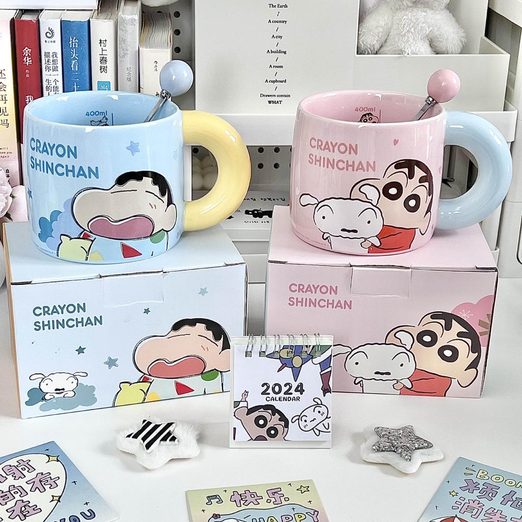 Керамическая кружка Crayon Xiaoxin для мальчиков и девочек, подарок на день рождения, парная кружка, для девушки, практичный сувенир, подарочная коробка