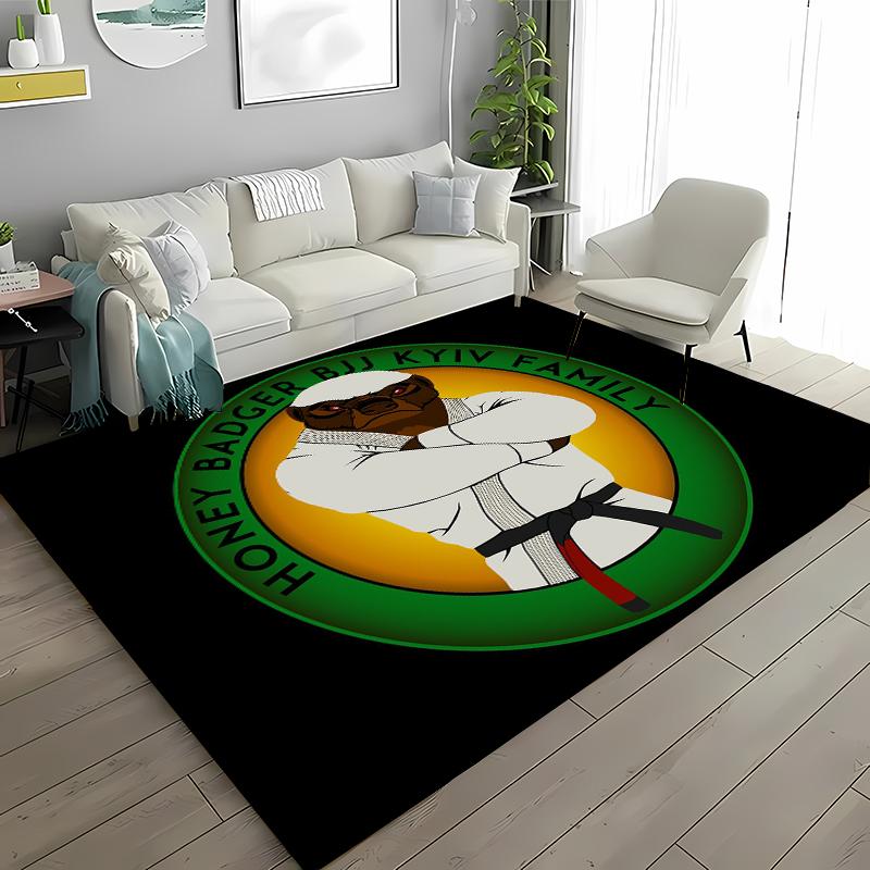 J1u-J1tsu Воин Японский B-Bjj Mma Ковер, Ковер для Гостиной Спальни Дивана Придверный коврик Декор, Детский Нескользящий Напольный Коврик Альфомбра