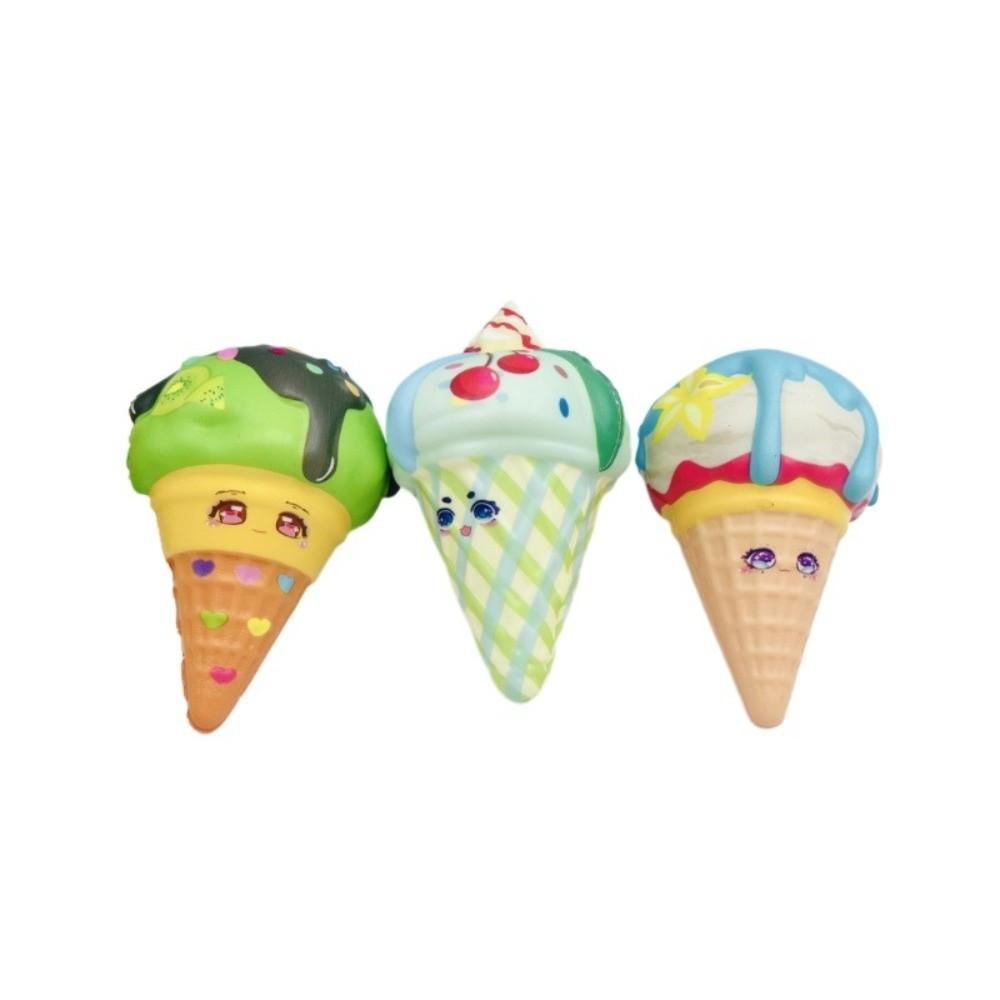 Realistic Ice Cream Squeeze Toy Cute Fidget Toys Quiet Toy Decompression Gadget Stress Relaxation