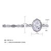 Jewelry Rose Gold White Gold Inlaid Round Zircon Set Ring Classic Ring Engagement Finger