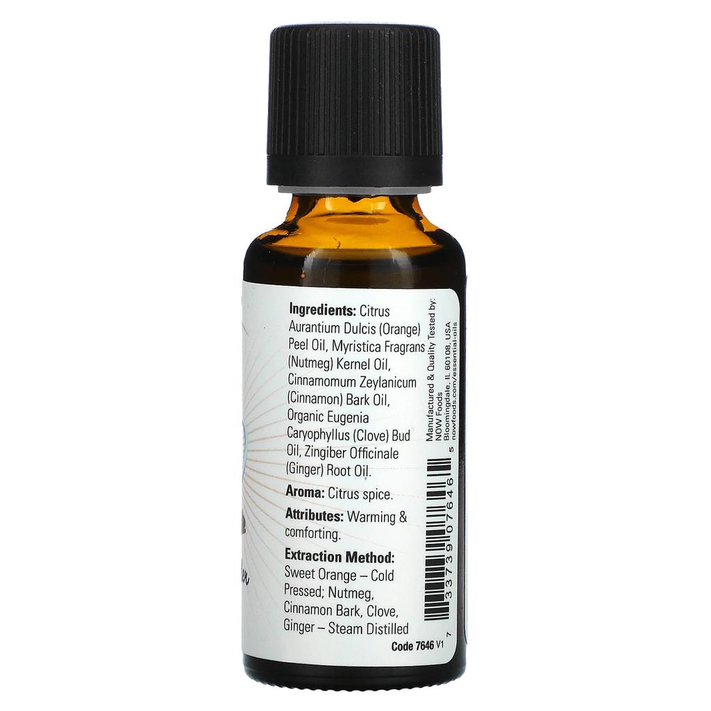 Now Foods Эфирные масла, пряный сидр, 1 жидкая унция (30 мл)
