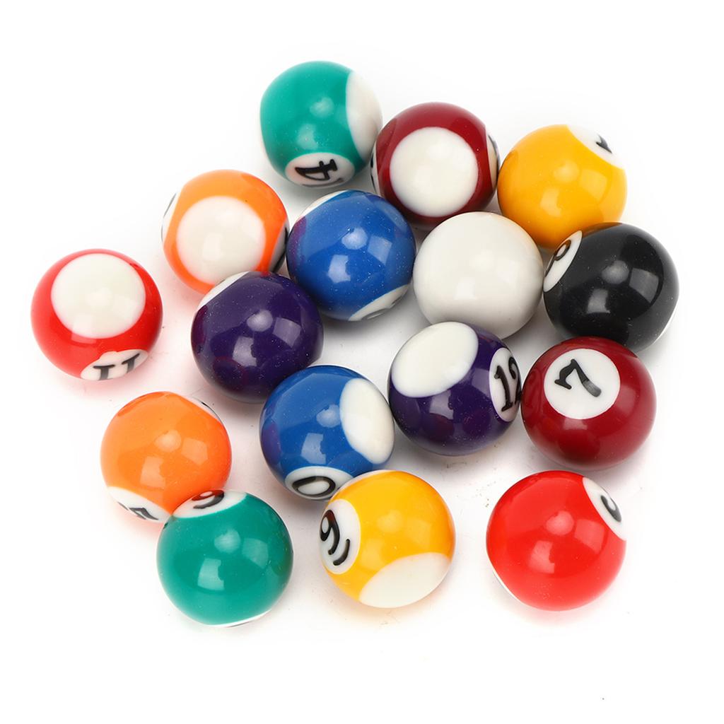 16PCS Eco‑friendly Resin Mini 2.5CM Children Billiard Ball Toy Pool Table Accesssory