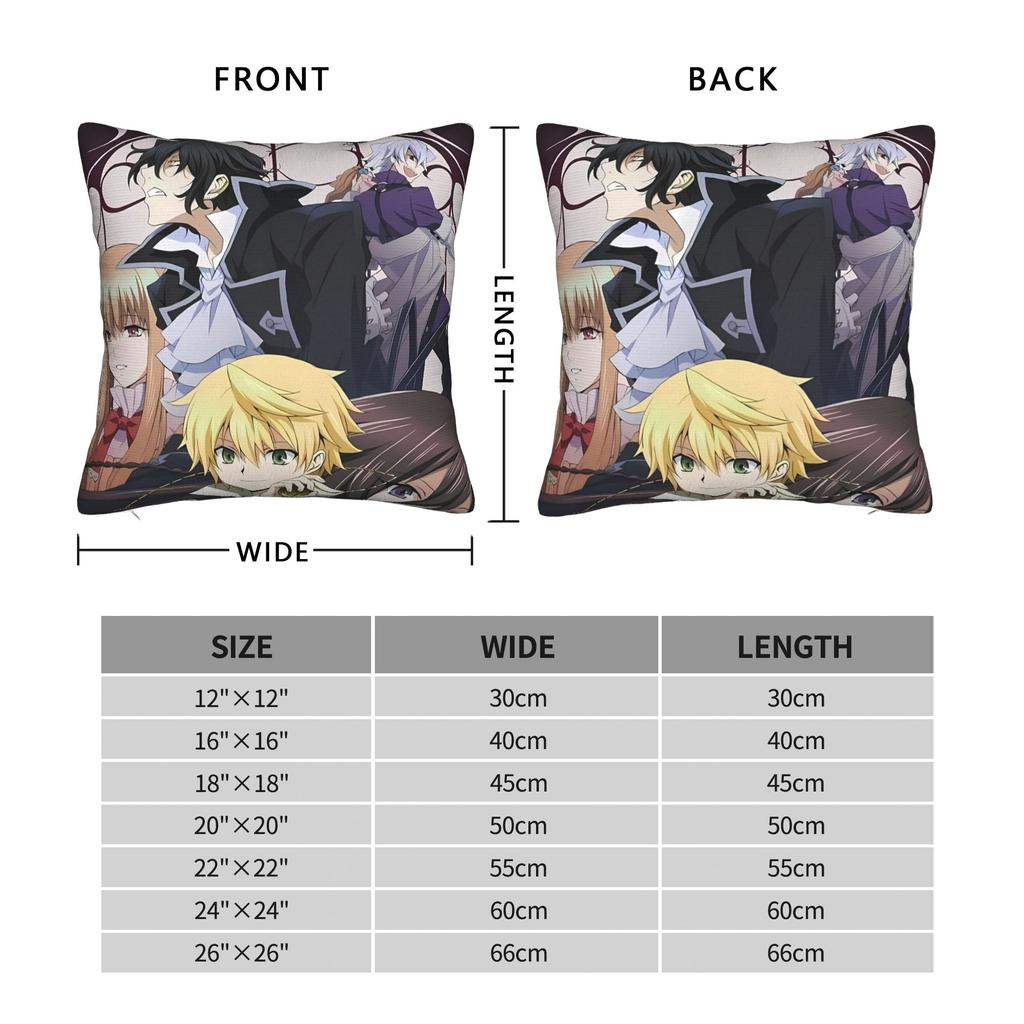 Ozz Manga Pandora Hearts Pillow Cover Soft Cushion Cover Kawaii Pillow Case For Living Room Bed Chair