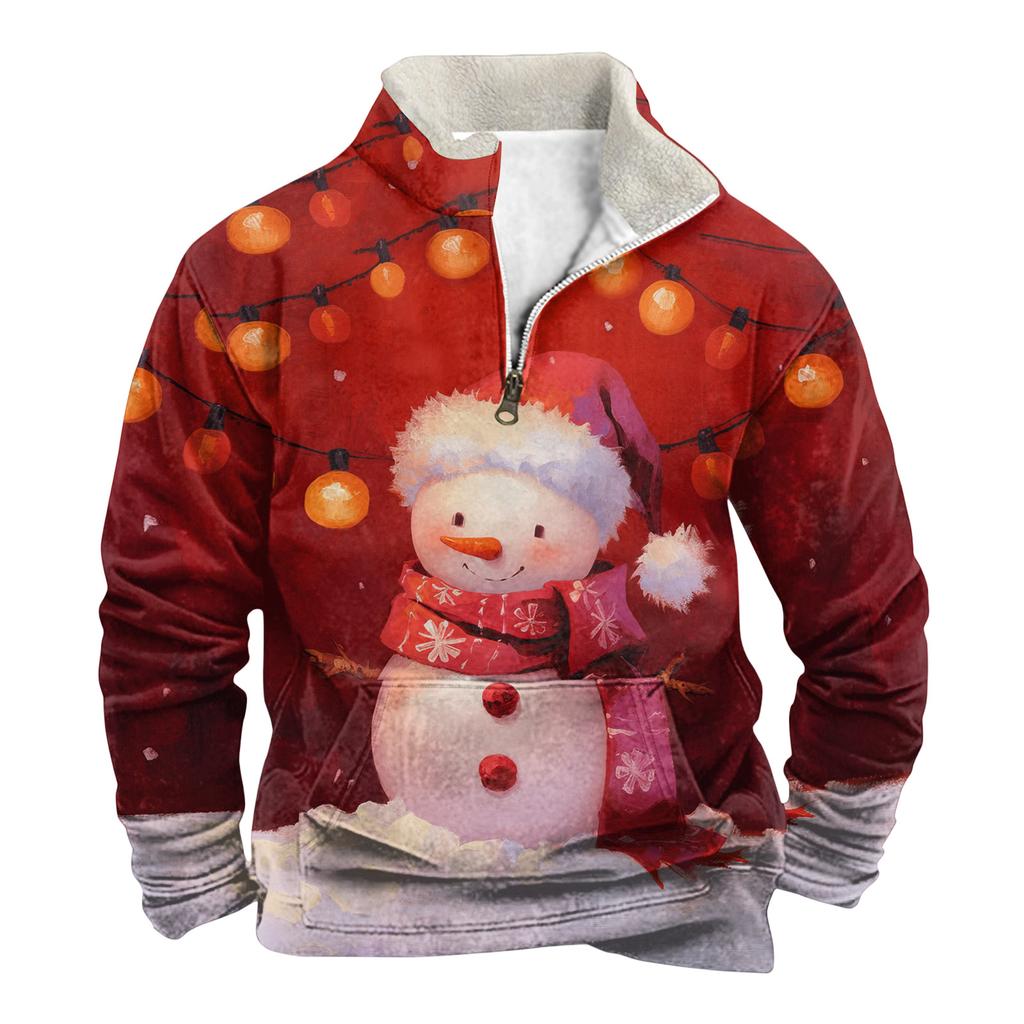 Spring And Men's Standing Collar Sweatshirt Is Outdoor Casual Sweaters Tops