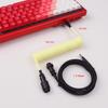 Для магнитного переключателя USB A на Type C Механическая игровая клавиатура Двойная оплетка Провод GX16 Съемный авиатор Спиральный кабель питания