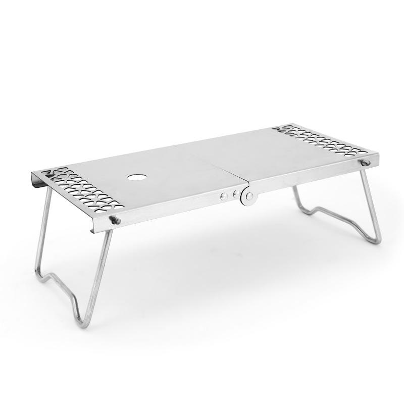 Outdoor Mini Folding Table Stainless Steel Camping Tea Table Portable Barbecue Accessories Multi Purpose Splicing Design