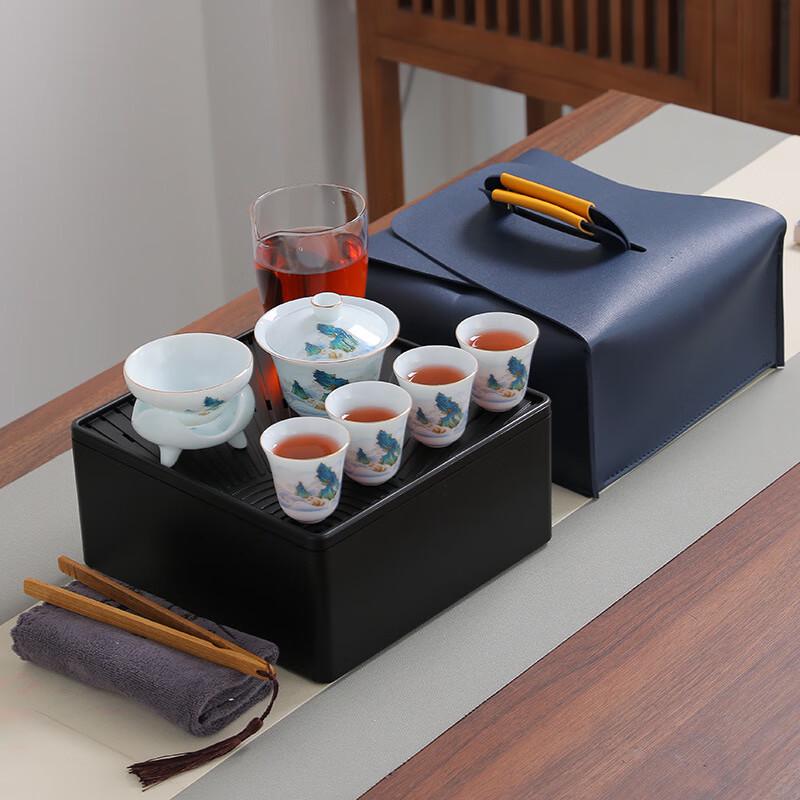Qingbai Porcelain Portable Tea Set