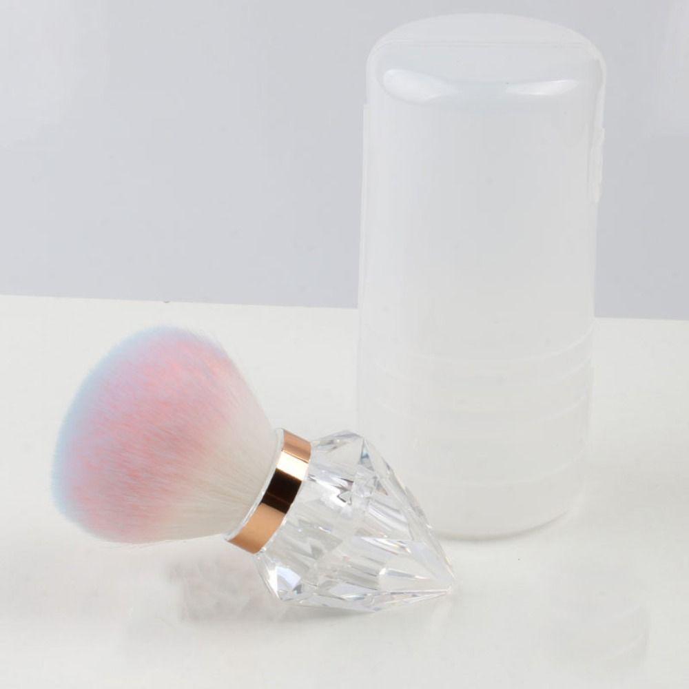 with Box Powder Blusher Brush Dust-proof Makeup Brush Portable Nail Cleaning Brush Lady Girls