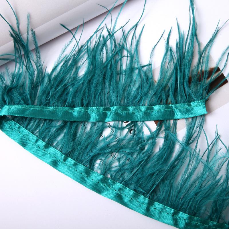Платье из страусиных перьев 8-10 см, модное украшение, ткань с перьями и кисточками, аксессуары для одежды 