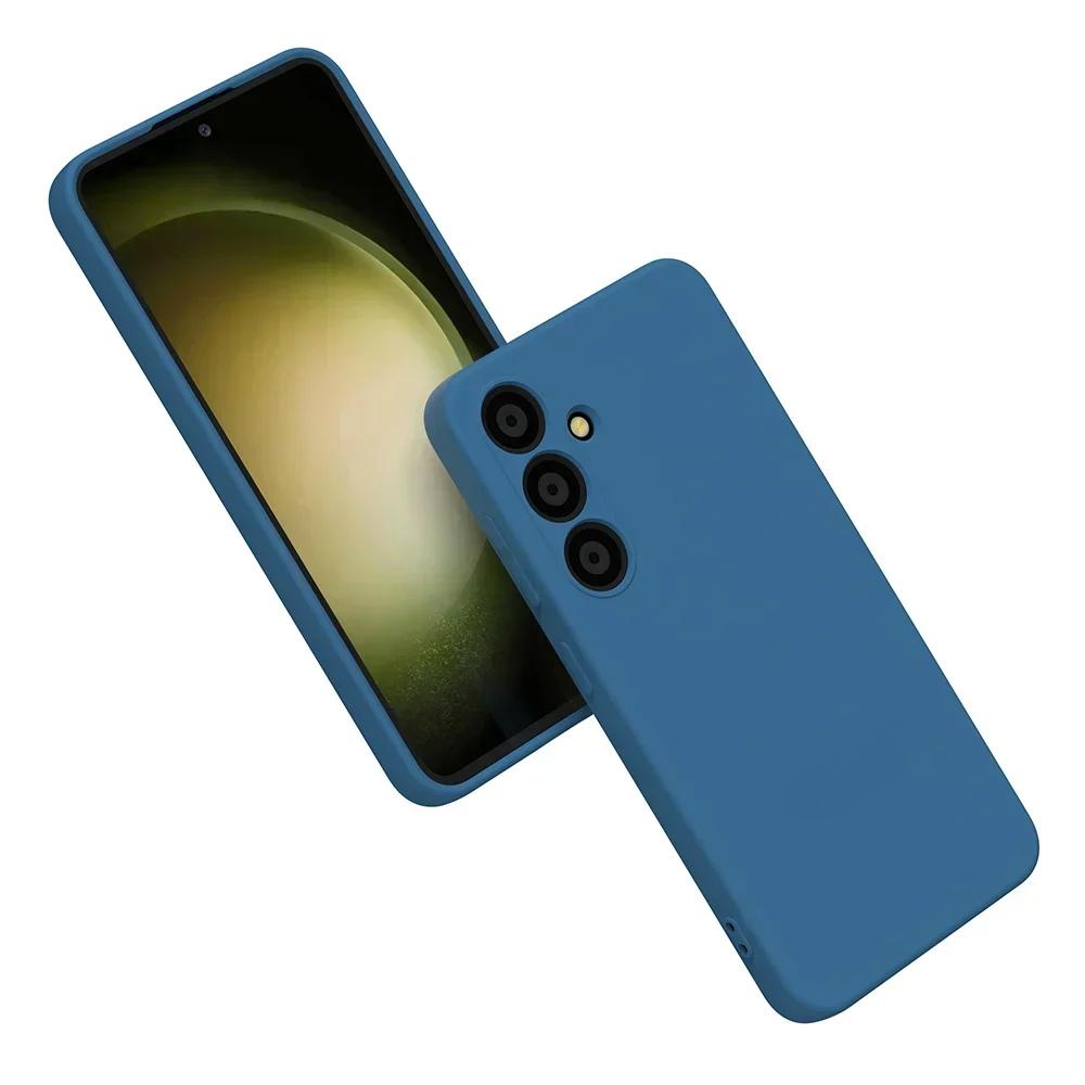 For Samsung Galaxy S26 S25 S26Plus S26Ultra Edge S24 S23 S22 S21 Ultra FE Case Soft Liquid Silicone Shockproof Phone Back Cover