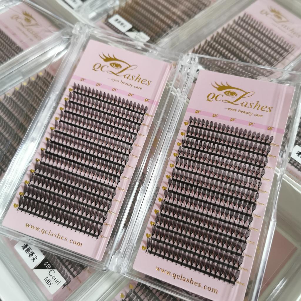 New Arrive Fluffy Soft Luxury Comic Spire Volume Fans Wispy Mix Lash Tray Tower Eyelash 0.07 Anime Lash Extension