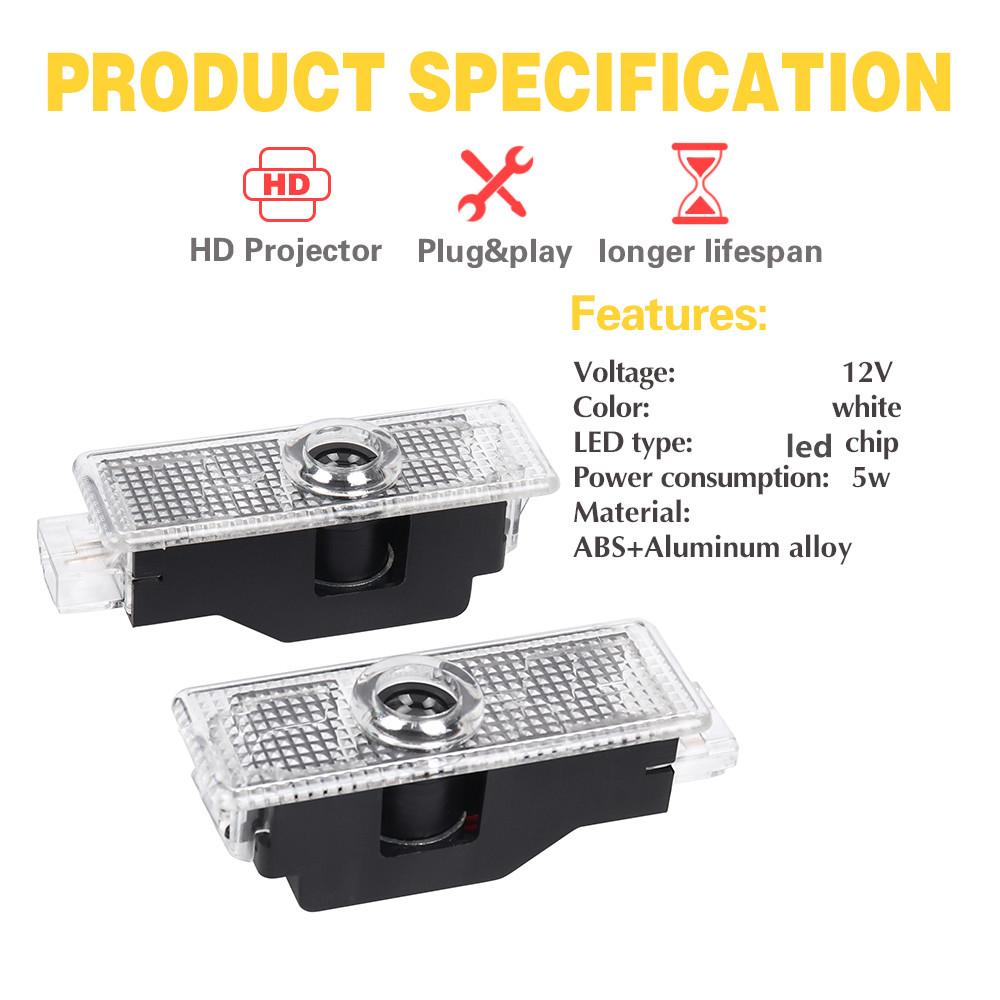 2PCS For BMW G30 G31 G38 E63 E64 F06 F12 F13 G32 F01 F02 F03 LED Car Interior Door Light Bulbs Decoration Lamp Auto Accessories