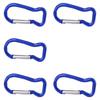5Pcs Outdoor Aluminum KeyRings Hangings Buckles Fish Shape Spring Snap Clip Carabiner Key Rings Clip Hanging Buckles