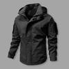 Мужская повседневная куртка с капюшоном и длинным рукавом, ветрозащитная куртка с несколькими карманами, застежка-молния на ленту, тренчкот