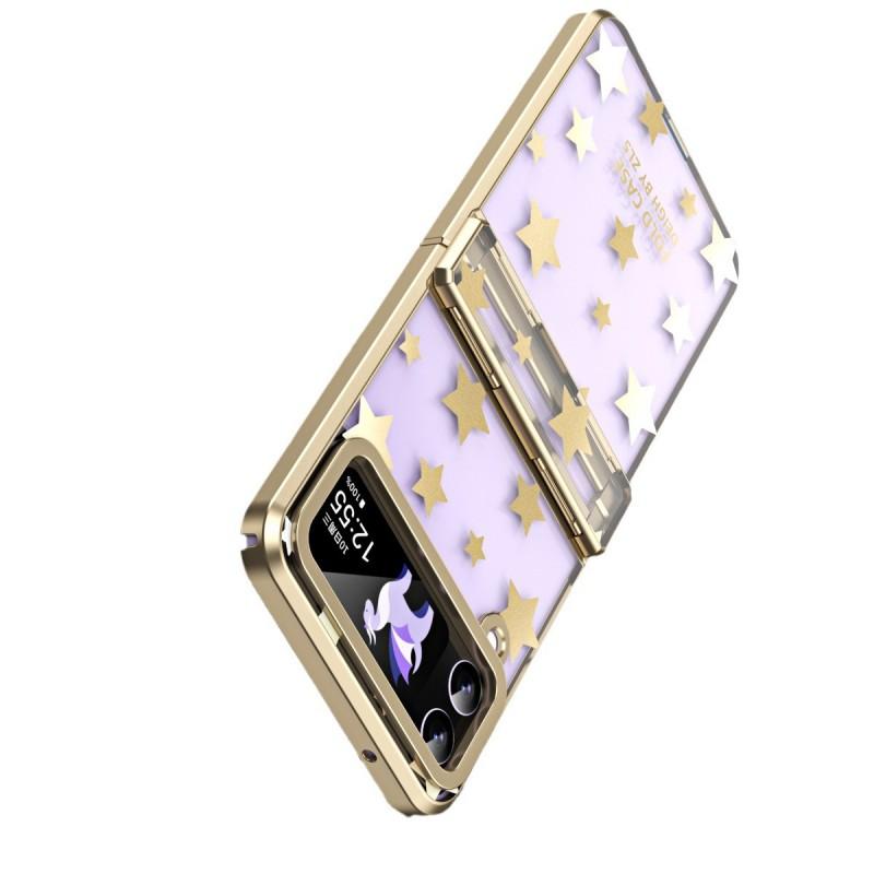 Galaxy Z Flip 4 Case Full Coverage Electroplated Clear PC Shell Shockproof Scratch Resistant Women Men