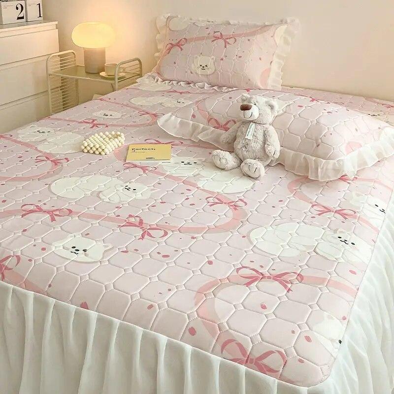 Корейский летний охлаждающий латексный тонкий комплект одеял с кондиционером, простыня с наволочками, роскошный комплект постельного белья размера «queen-king-size»