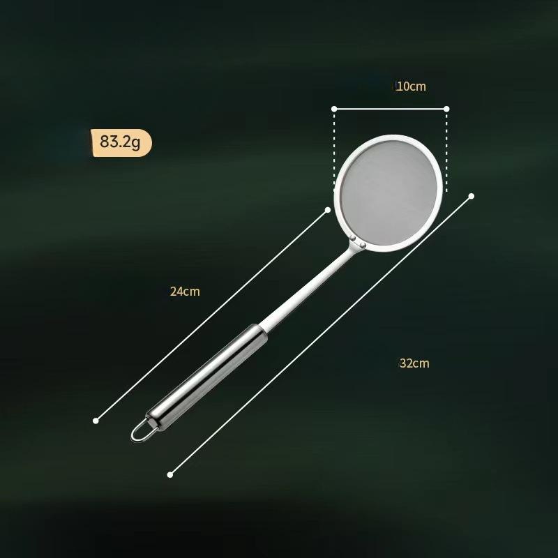 304 Stainless Steel Filter Oil Spoon 100 Mesh Filter Screen Household Hot Pot Foam Oil Partition Kitchen Filter Spoon
