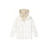 Color Block Zip-Up Hooded Down Jacket Women Outerwear Off-White F11W344915F-WT