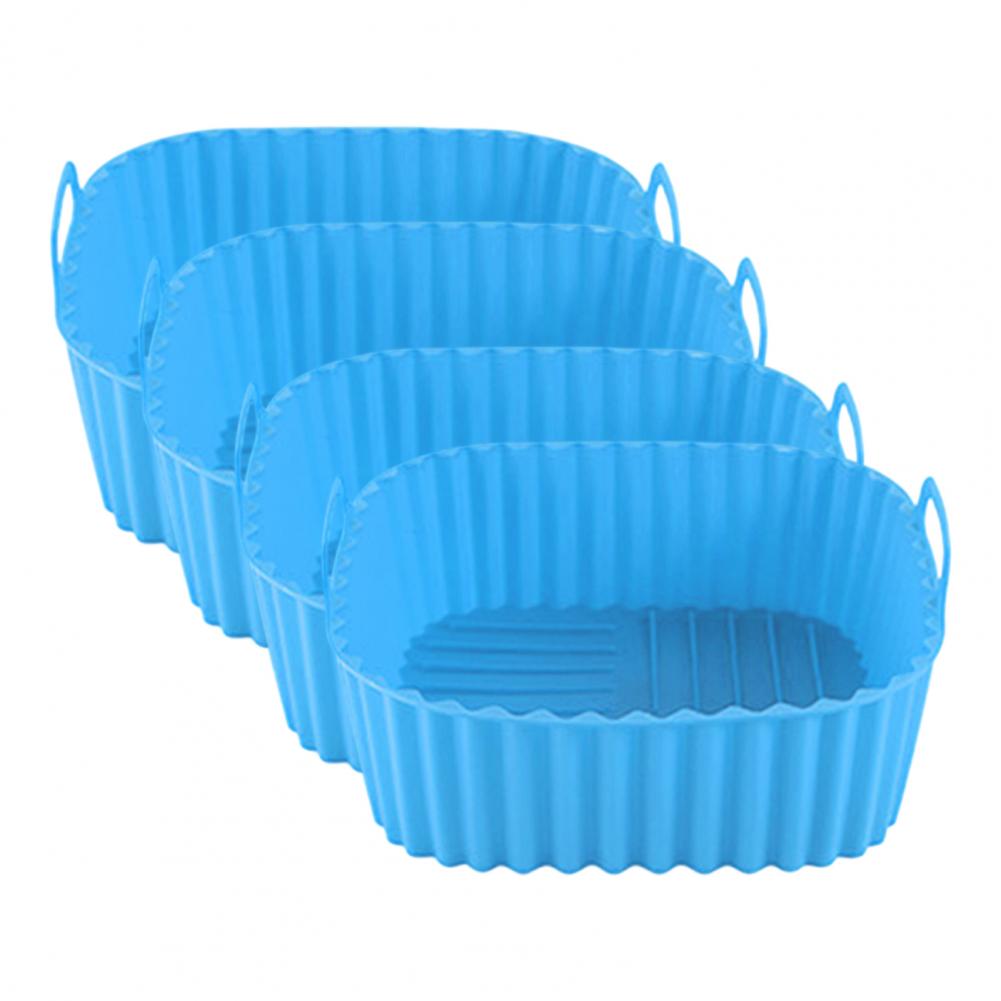 Силиконовая форма для аэрофритюрницы с антипригарным покрытием, противень для выпечки с ручками - Равномерный нагрев, можно мыть в посудомоечной машине, кухонный аксессуар для здорового приготовления