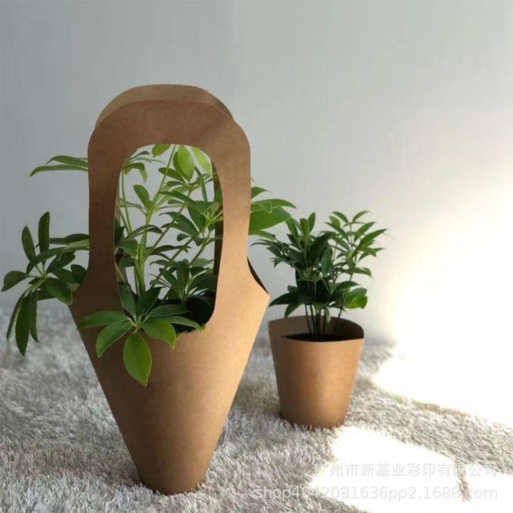 Простая цветочная композиция, сумка, романтическая упаковка для цветов, портативный бумажный пакет для цветов, домашний декор