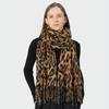 Fashionable Leopard Print Scarves for Woman Large Multi-function Scarves Autumn Winter Windproof Warm Scarf