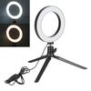 LED Selfie Fill Light Portable LED Ring Lamp 3 Mode Adjustable with Tripod for Makeup Video Live USB Powered