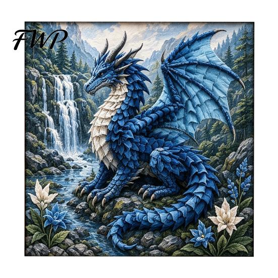 Художественные наборы с текстурой ткани Набор для творчества Dragon Poke Art, Мифический DIY 3D-поделка, Погружающий творческий опыт, Набор без шитья для взрослых, Ручная работа