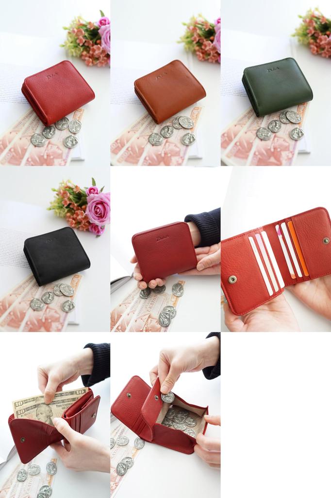 Кошелек бифолд из натуральной кожи черный [Дакота] женский DA-30591-10