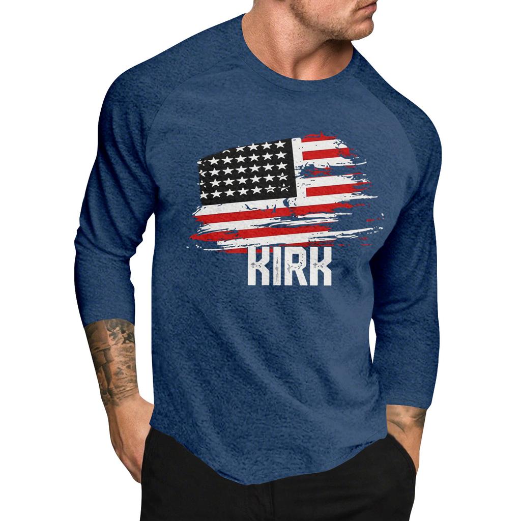 Casual Printed Raglan Sleeve Men's Long Sleeve Top