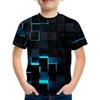 Одежда для мальчиков Лето Футболки с круглым вырезом Модный детский топ 3D Трехмерная детская одежда Детские футболки