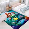 1PC Disney The Little Mermaid Print Carpet for Living Room Bedroom Kid's Room Home Decor Pink Room Decor Area Rug Non-slip Mat