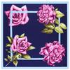 New Fashion Brand Square Scarf For Ladies Rose Flower Print Silk Scarf Women Bandana Large Hijab Female Shawl Scarves Warps