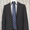 A unique tie featuring a row of [CUFFSMANIA] fun, crabs.